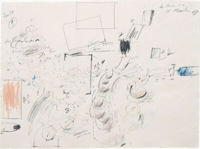 Untitled(St. Maartin),1969,Pencil,
coloured pencil and pastel on paper,57.7x78cm
