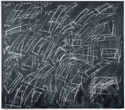 Untitled,1967,Oil based house paint,
wax crayon on canvas,152.4×172.7cm
