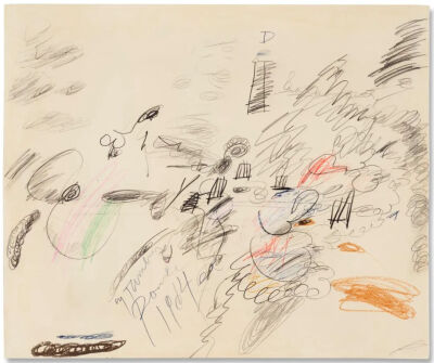 Untitled,1964,Graphite,
wax crayon and colored pencil on paper,49.8x60cm
