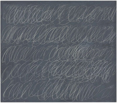 Unititled,1967,Oil based house paint 
and wax crayon on canvas,122x140cm
