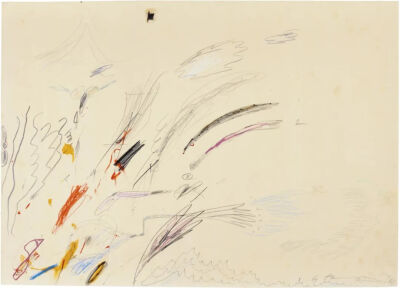 Untitled,1963,Acrylic,ballpoint pen,wax crayon,coloured pencil and lead pencil on paper,50x70.2cm