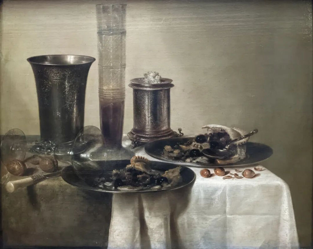 Willem Claesz. Heda：甜点，1637年，法国巴黎卢浮宫博物馆