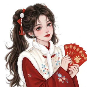 新年女头