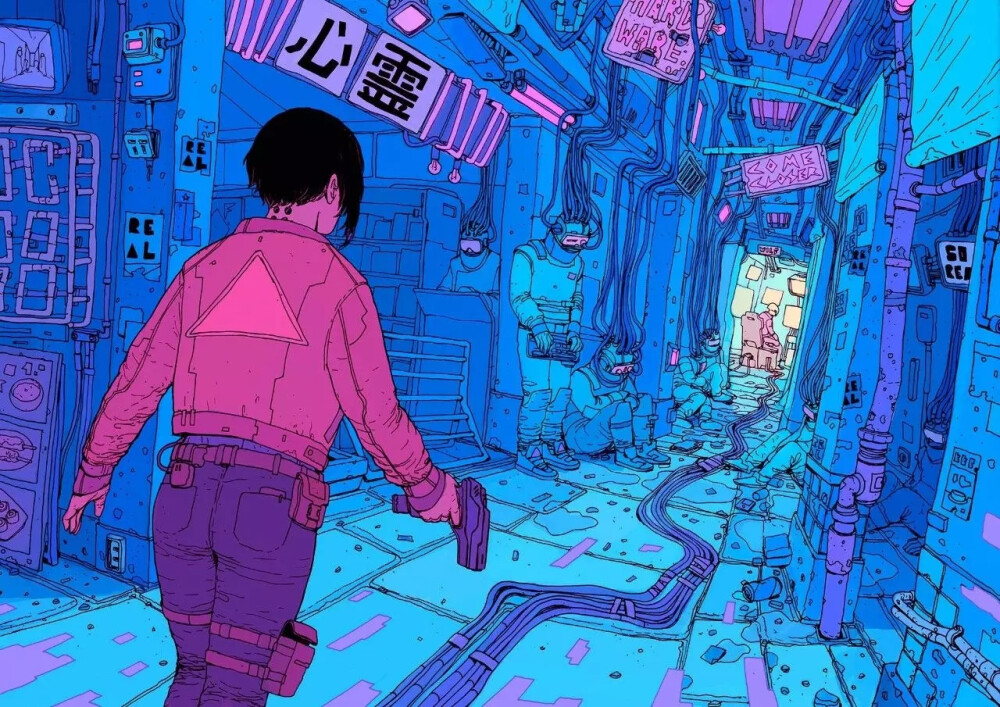  西班牙插画家 Josan Gonzalez 一组科幻机械风格插画设计 
