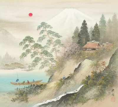 日本画家小岛光径描绘的人间世外桃源
