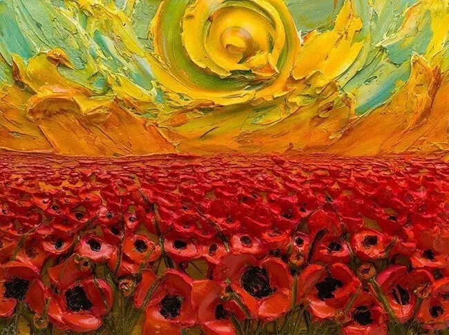 画家Justin Gaffrey立体风景油画
