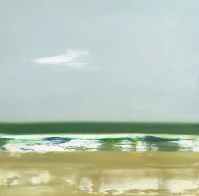 美国画家  Robert Roth 用大块的油画笔触涂出天空与海交界出的美景
