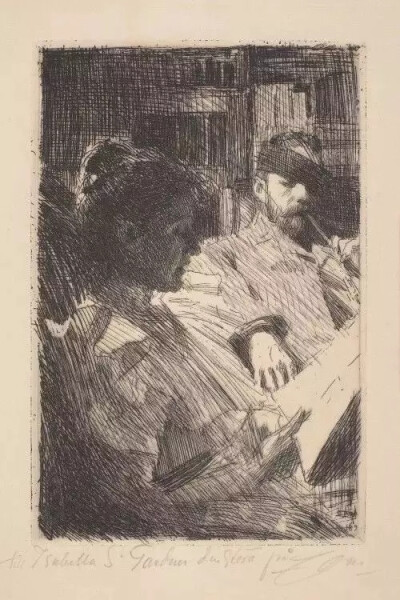 瑞典画家 Anders Zorn（安德斯·佐恩）人物素描作品