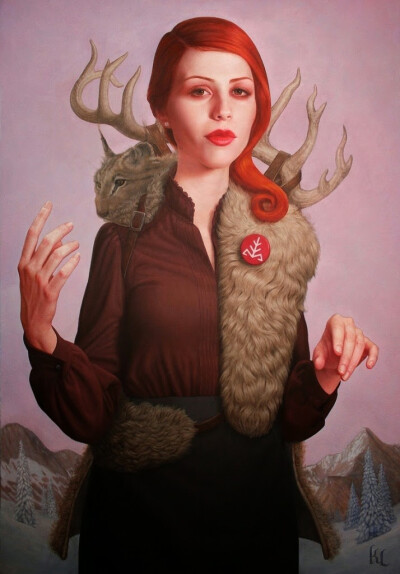 画师KRIS LEWIS肖像画
