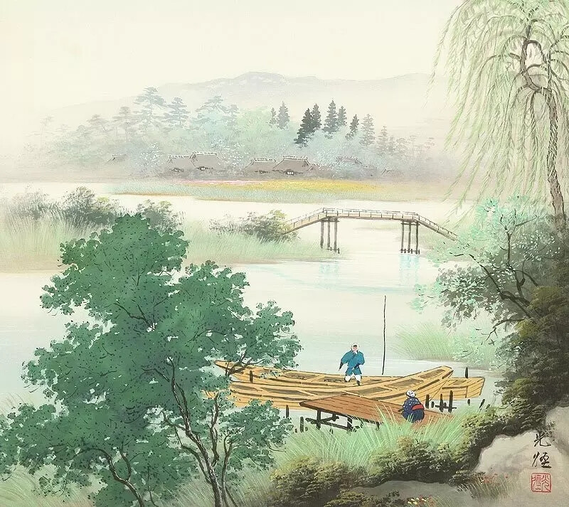 日本画家小岛光径描绘的人间世外桃源
