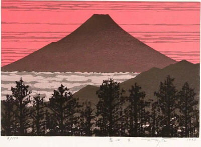 日本画家 北岡文雄（1918-2007）版画作品
