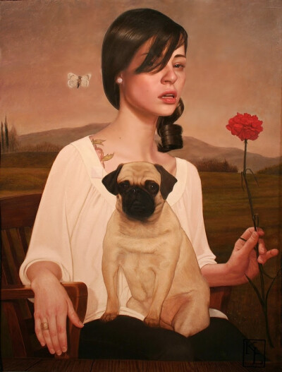 画师KRIS LEWIS肖像画
