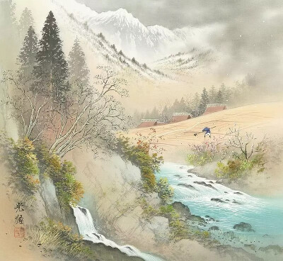 日本画家小岛光径描绘的人间世外桃源
