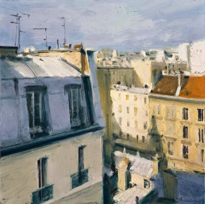 美国艺术家 Ben Aronson 油画中的城市光影 ​​​​
