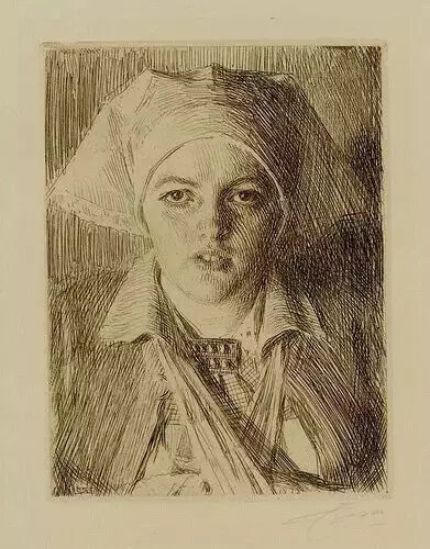 瑞典画家 Anders Zorn（安德斯·佐恩）人物素描作品
