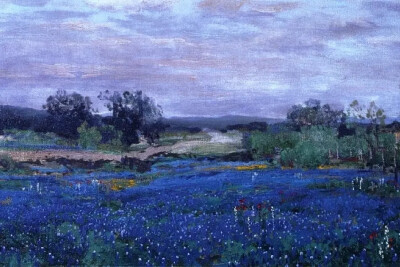 朱利安德多克 (Julian Onderdonk)是美国德克萨斯州印象派画家,常常被称为“德克萨斯州的绘画之父。”是著名的蓝色风景画家。