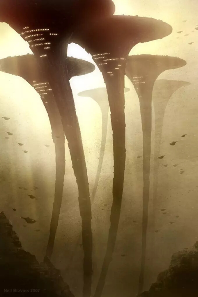 美国概念设计艺术家 Neil Blevins 场景画作
