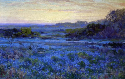 朱利安德多克 (Julian Onderdonk)是美国德克萨斯州印象派画家,常常被称为“德克萨斯州的绘画之父。”是著名的蓝色风景画家。