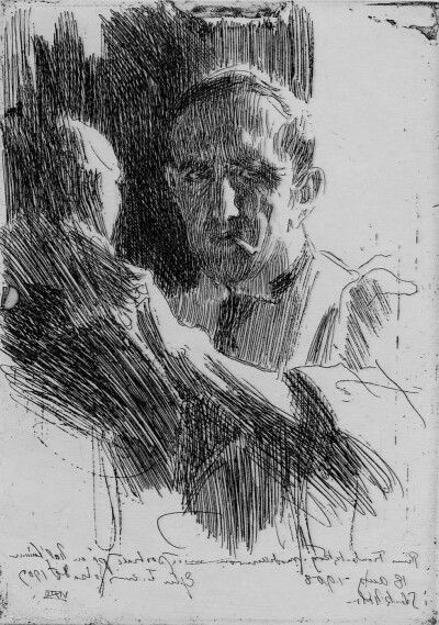 瑞典画家 Anders Zorn（安德斯·佐恩）人物素描作品