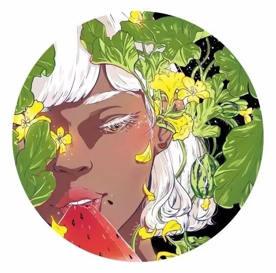 插画师 Aster Hung 一组空灵唯美的幻想插画绘画
