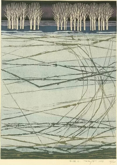日本画家 北岡文雄（1918-2007）版画作品
