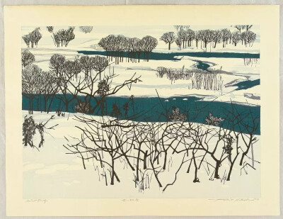 日本画家 北岡文雄（1918-2007）版画作品
