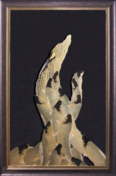 艺术家 松崎和実 （1969 —） 精致的箔画艺术作品
