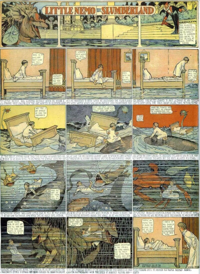 美国漫画家Winsor.Mccay的漫画作品《小尼莫梦乡历险记 》
