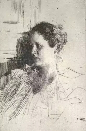 瑞典画家 Anders Zorn（安德斯·佐恩）人物素描作品