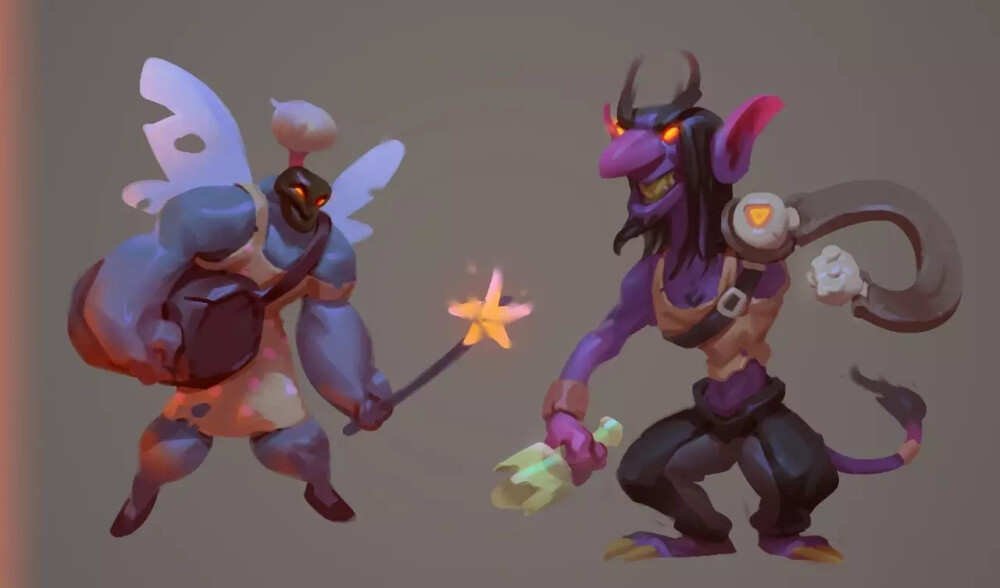 俄罗斯画师 Artur Mukhametov 厚厚的卡通角色绘画
