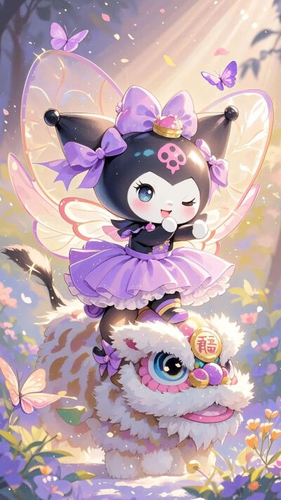 sanrio 卡通 壁纸 kuromi