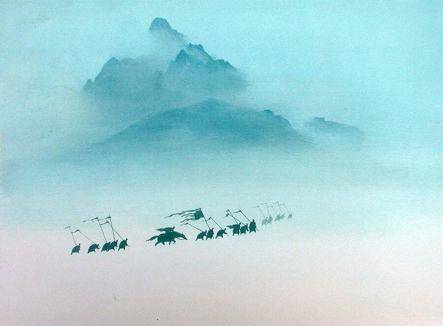 花木兰Mulan (1998)动画场景概念设计 | 德国艺术家 汉斯·巴切尔
