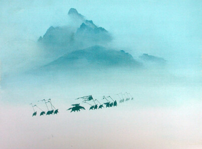 花木兰Mulan (1998)动画场景概念设计 | 德国艺术家 汉斯·巴切尔
