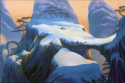 花木兰Mulan (1998)动画场景概念设计 | 德国艺术家 汉斯·巴切尔
