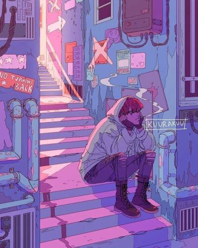 插画师 Kuurakuu 一组插画设计
