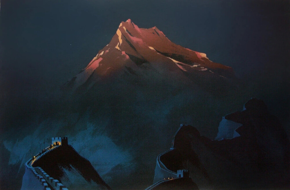 花木兰Mulan (1998)动画场景概念设计 | 德国艺术家 汉斯·巴切尔
