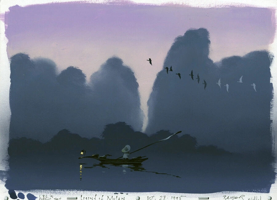 花木兰Mulan (1998)动画场景概念设计 | 德国艺术家 汉斯·巴切尔
