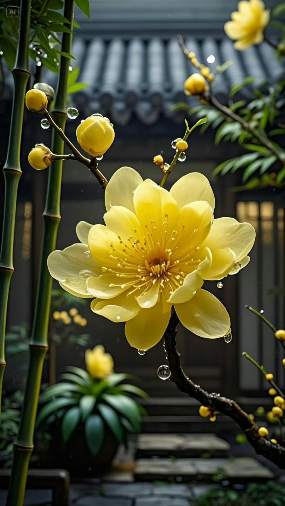 " 古院腊梅，诗意栖居 ..." ​​​