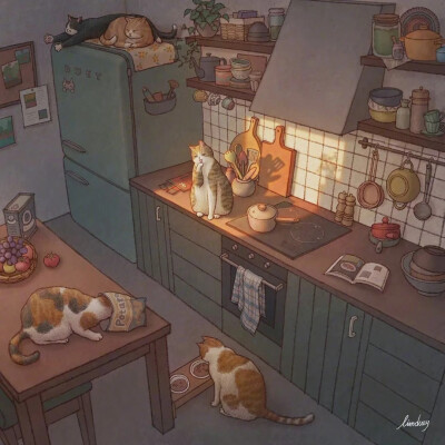 插画师 Limduey 一组喵喵插画
