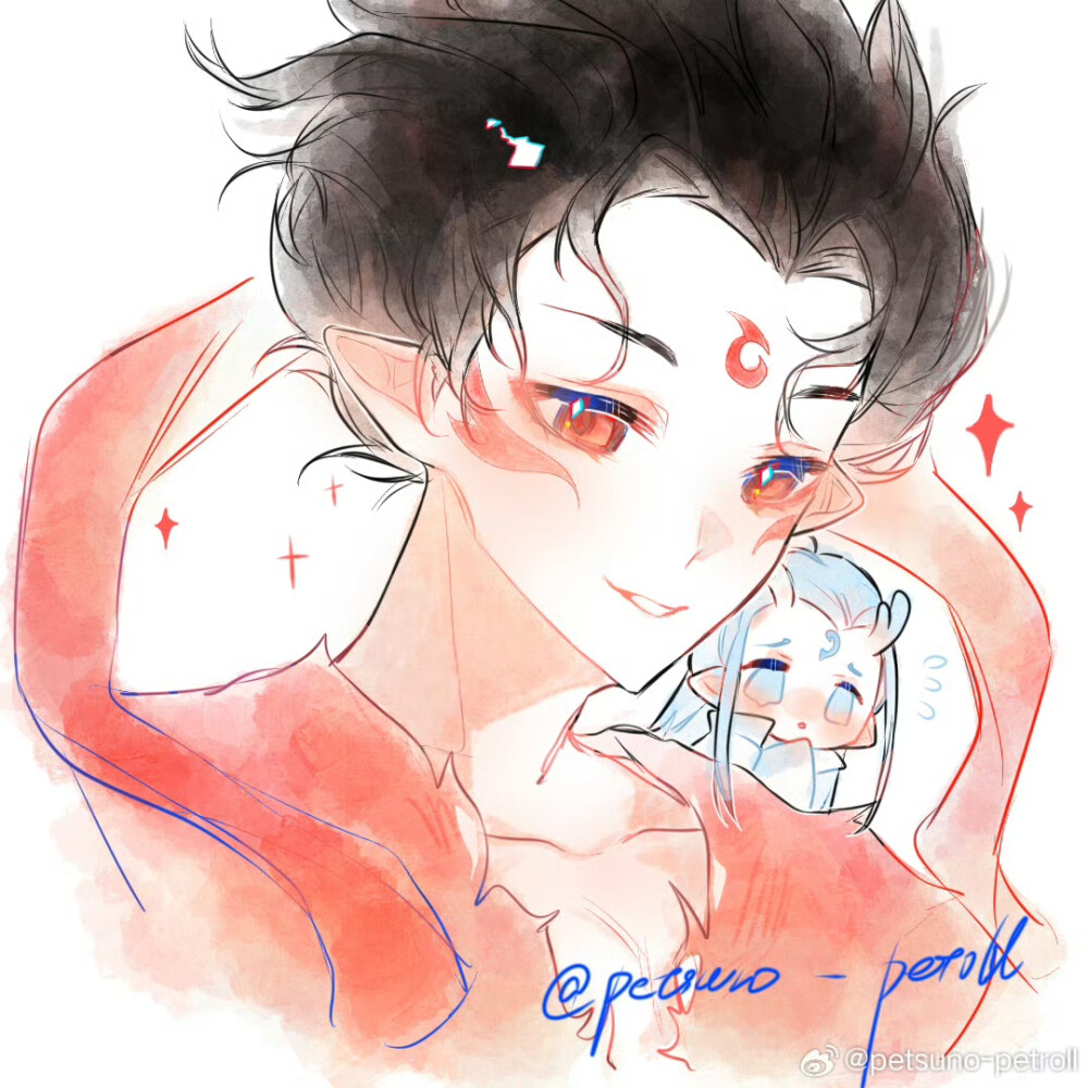 哪吒头像魔童闹海，图源水印