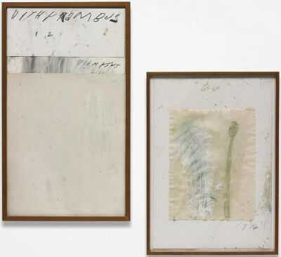 Dithyrambus,1976,Oil paint,watercolour,wax crayon and pencil,left125.5x69.5cm,right100x70cm