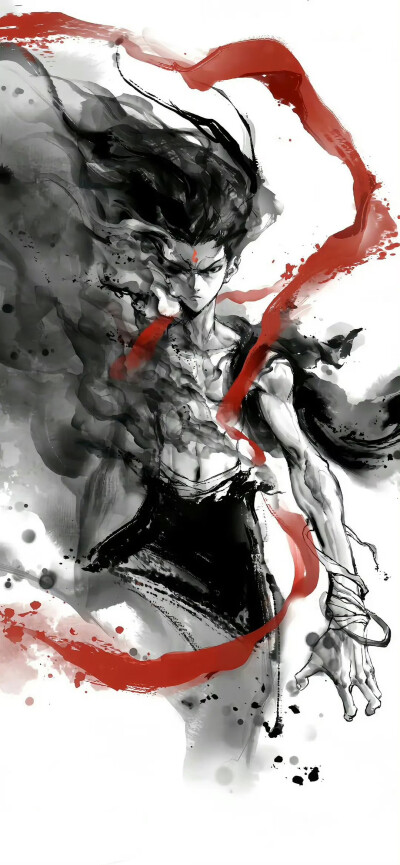 哪吒壁纸，图源水印，魔童闹海