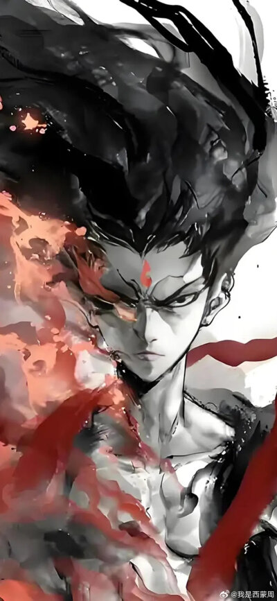 哪吒壁纸，图源水印，魔童闹海