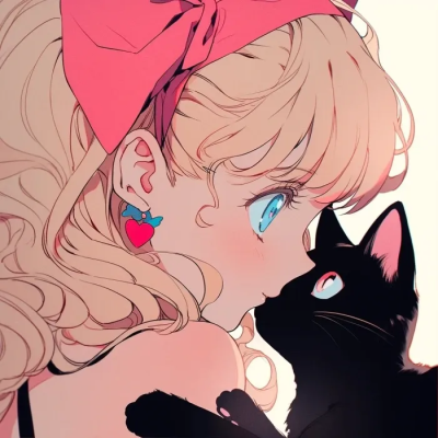 抱猫美战