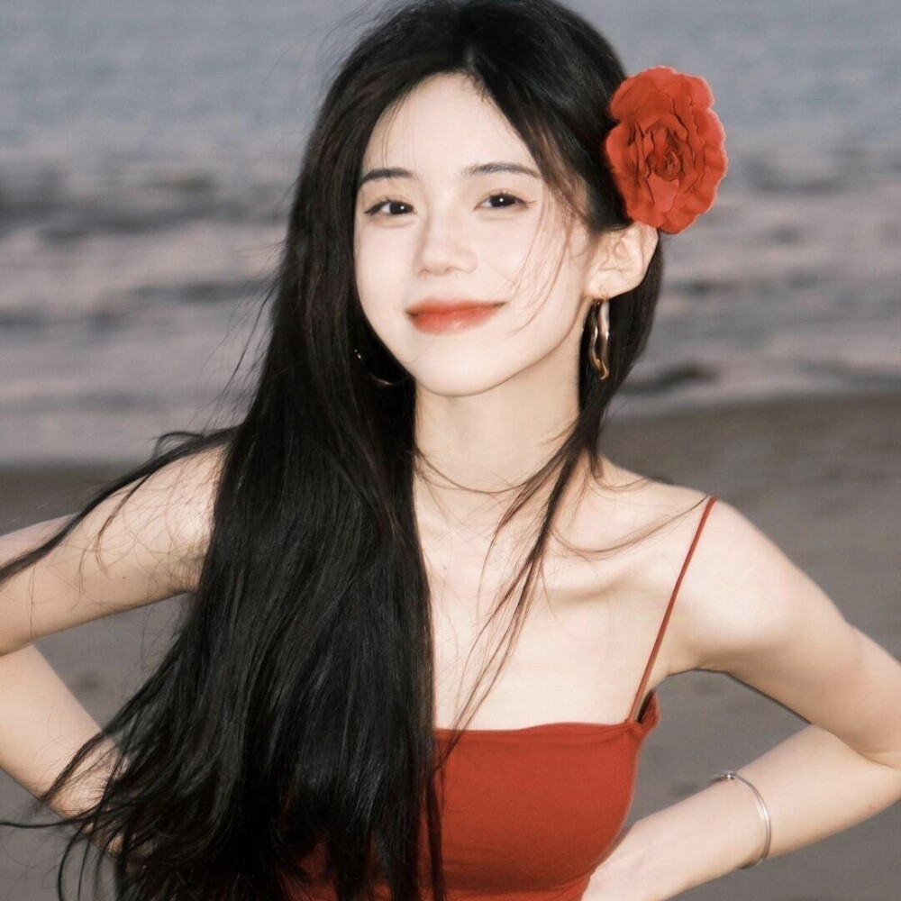 女生头像 红色