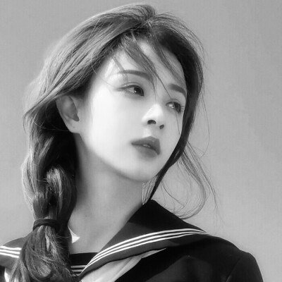 #黑白女头#真人#头像#女头#女生#女孩#女人