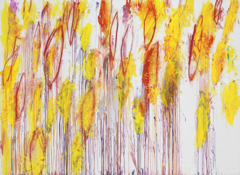 Lepanto I,2001,Acrylic,
wax crayon and graphite on canvas,210.8x287.7cm
