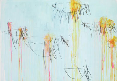 Lepanto II,2001,Acrylic,
wax crayon and graphite on canvas,217.2x312.4cm
