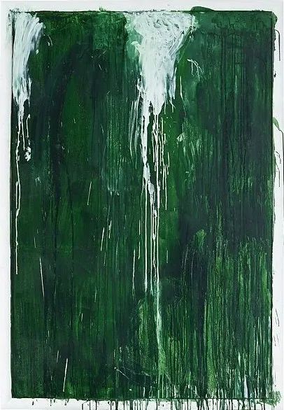 Untitled I(Green Paintings),1986,
Acrylic on plywood with artist's frame,194×134.5cm
