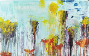 Lepanto VII,2001,Acrylic,

wax crayon and graphite on canvas,216.5x340.4cm

